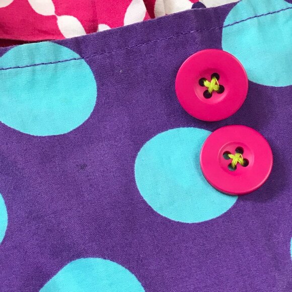 Eleanor Rose Daphne Halter‎ Dress Girls Size 5-6 Cotton Blend Paisley Polka Dot - Picture 4 of 10